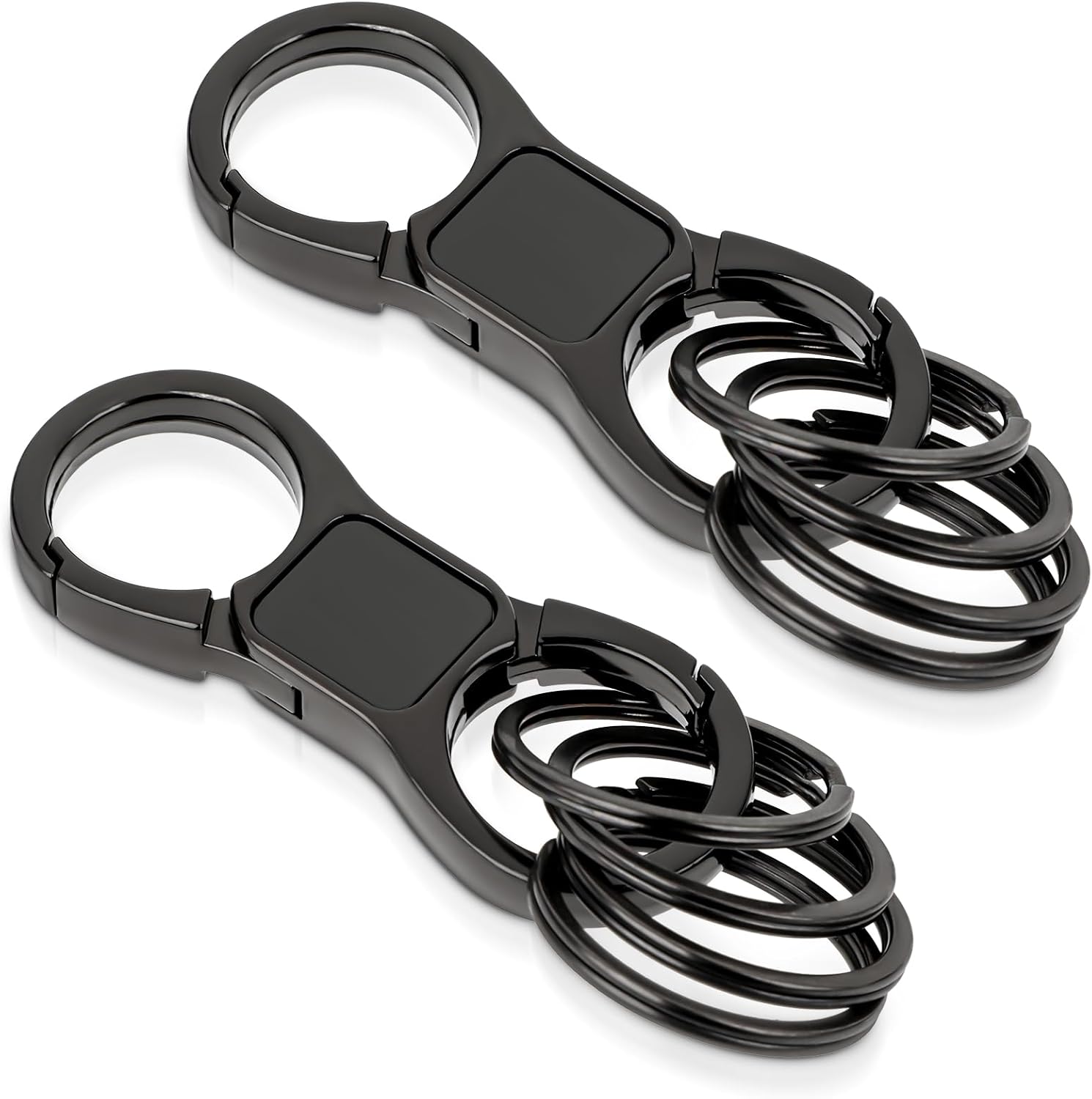 Thinp 2 Sets Key Chains for Car Keys, Detachable Key Ring Quick Release Keychain with 4 Key Rings Heavy Duty Car Key Organizer Key Chain Holder Clip for Men and Women