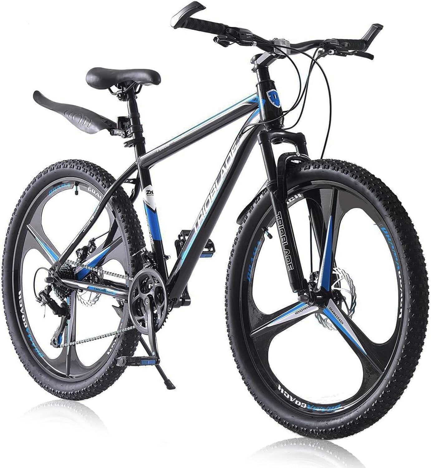 LSBIKE Mountain Bike 24in 26in 27.5In 3 Spoke Wheels Bicycle 21 Speed Drivetrain Bike Mountain bicycle for Adult Men Dual Suspension Hardtail Bicycle Women Sport Cycling Bike