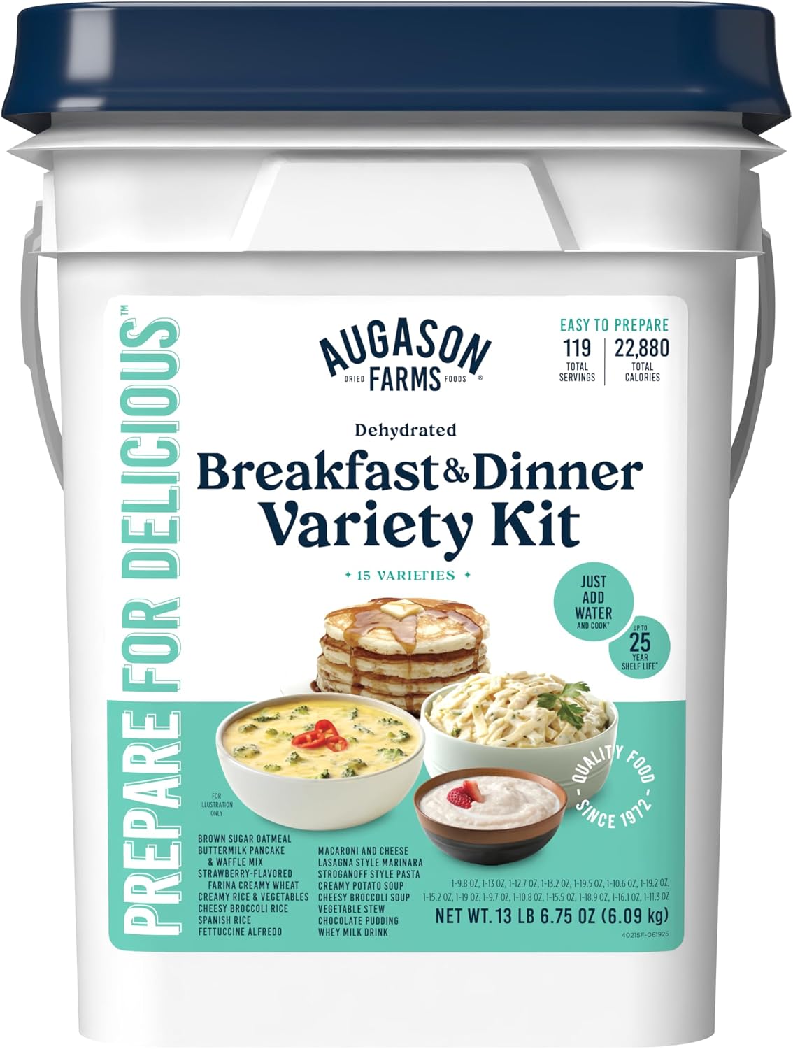 Augason Farms Breakfast and Dinner Variety Kit Bucket