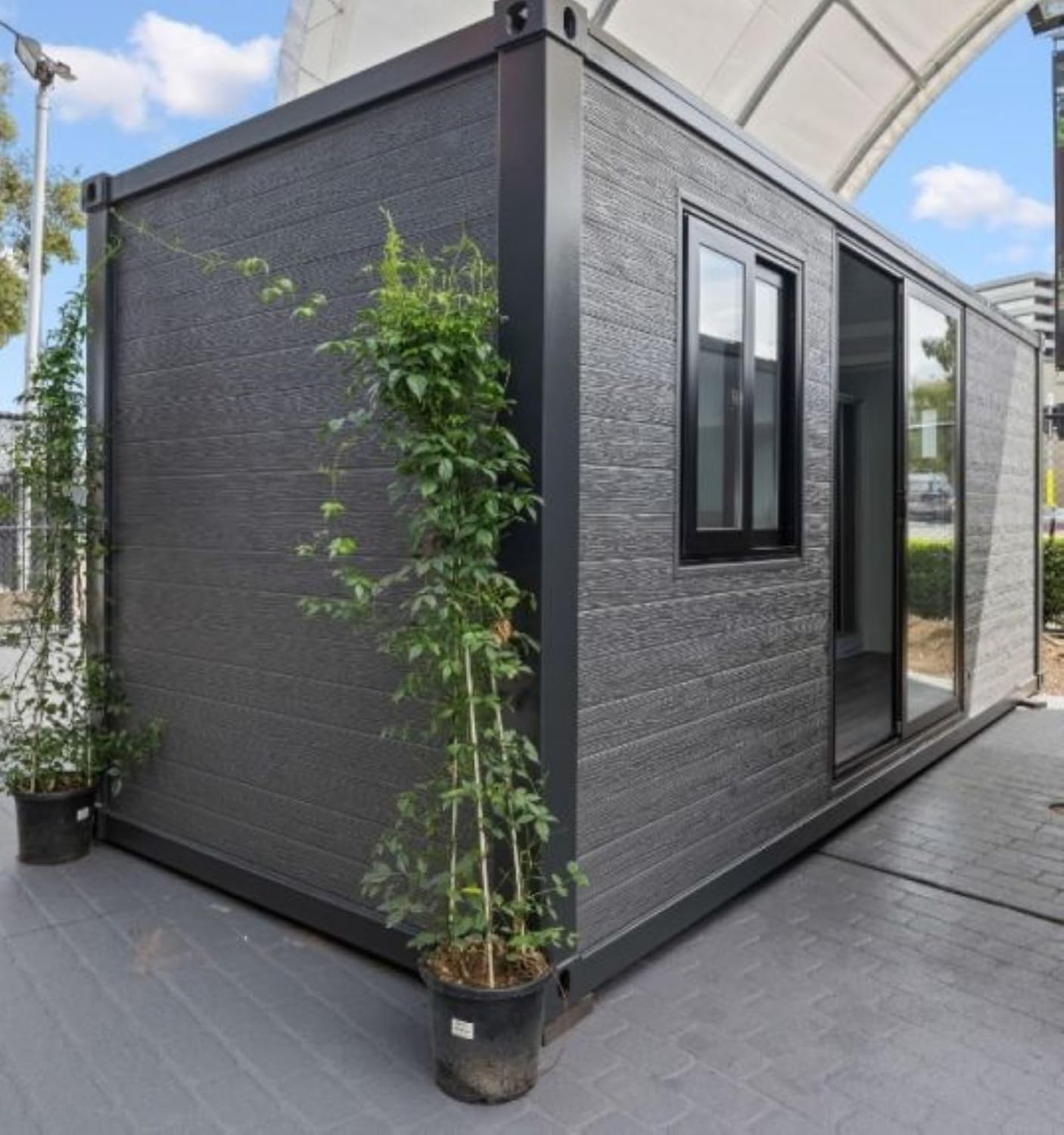 Tiny Airconditined Prefab Luxury Home to Live in_Container Movable House with 1 Bathroom, 1 Bedroom & 1 Kitchen .Modular Guest House – 20 FT Free Airconditioner Rapid delivery