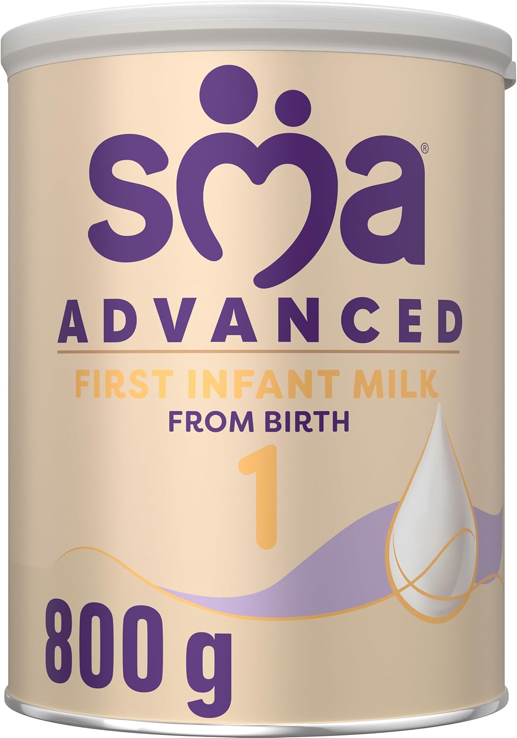 SMA Advanced First Infant Baby Milk Powder Formula , from Birth , 800 g (Pack of 1)