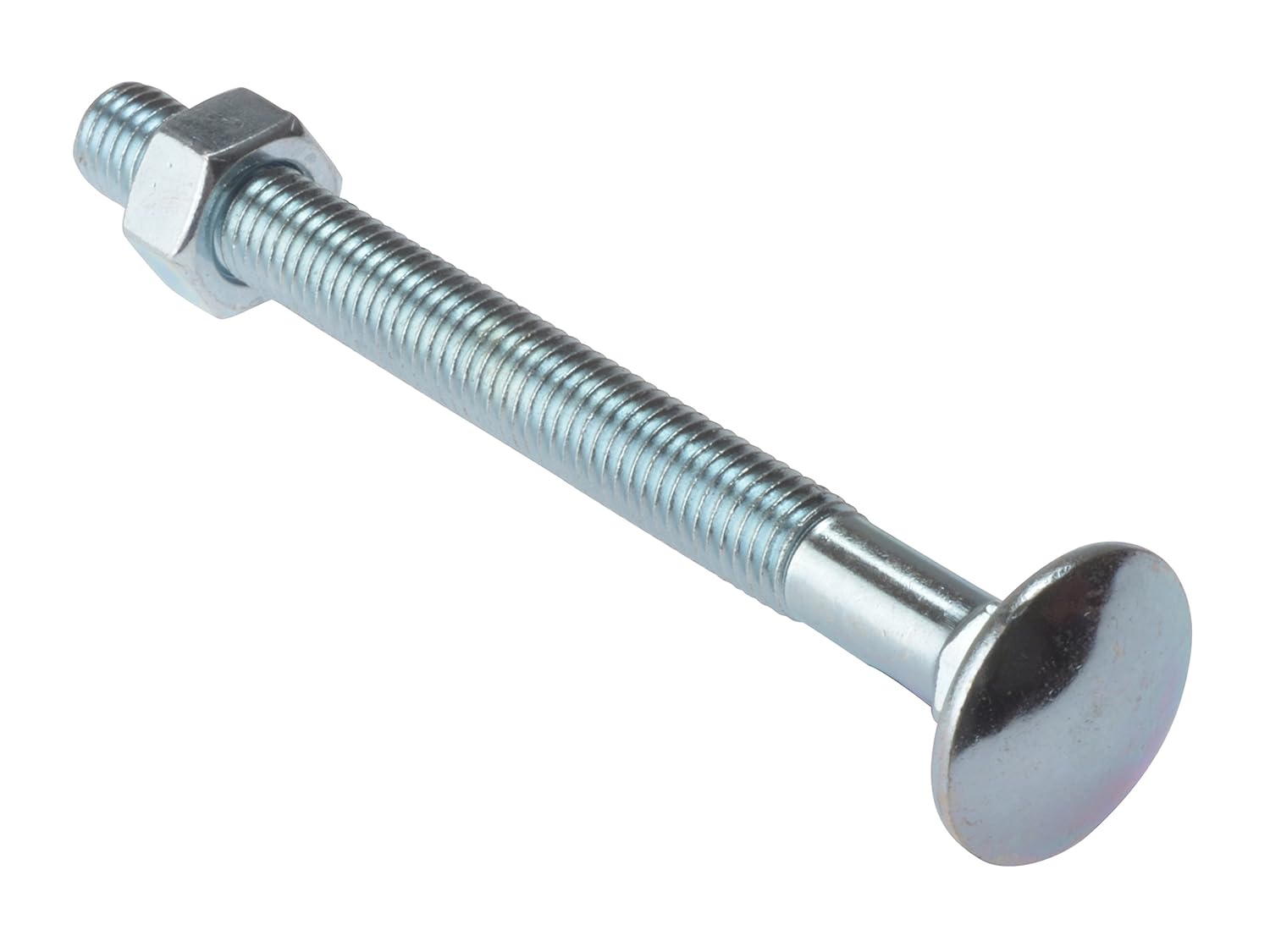 ForgeFix Carriage Bolts | M12 x 200mm | Zinc Plated | Bag 5