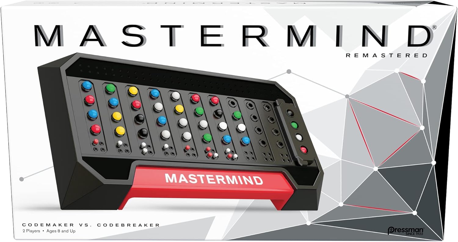 Pressman The Original Mastermind: Strategy Game Codemaker Vs. Codebreaker 2 Players 8yr, 5", Multi-colored