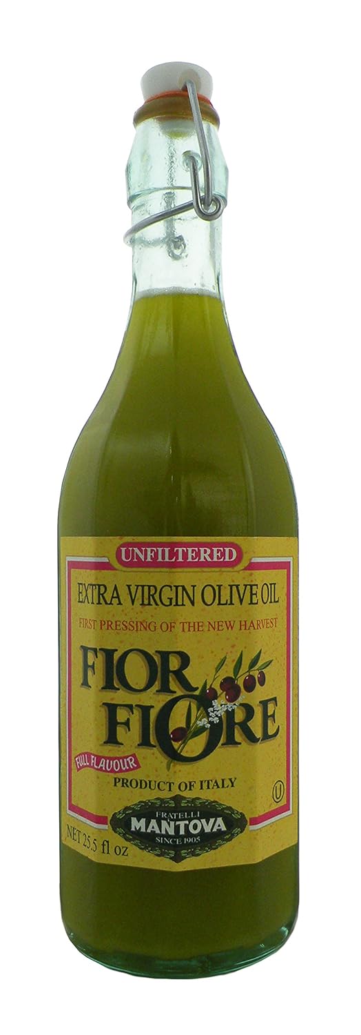 Fior Fiore Unfiltered Extra Virgin Olive Oil, 25 oz, 2 Pack