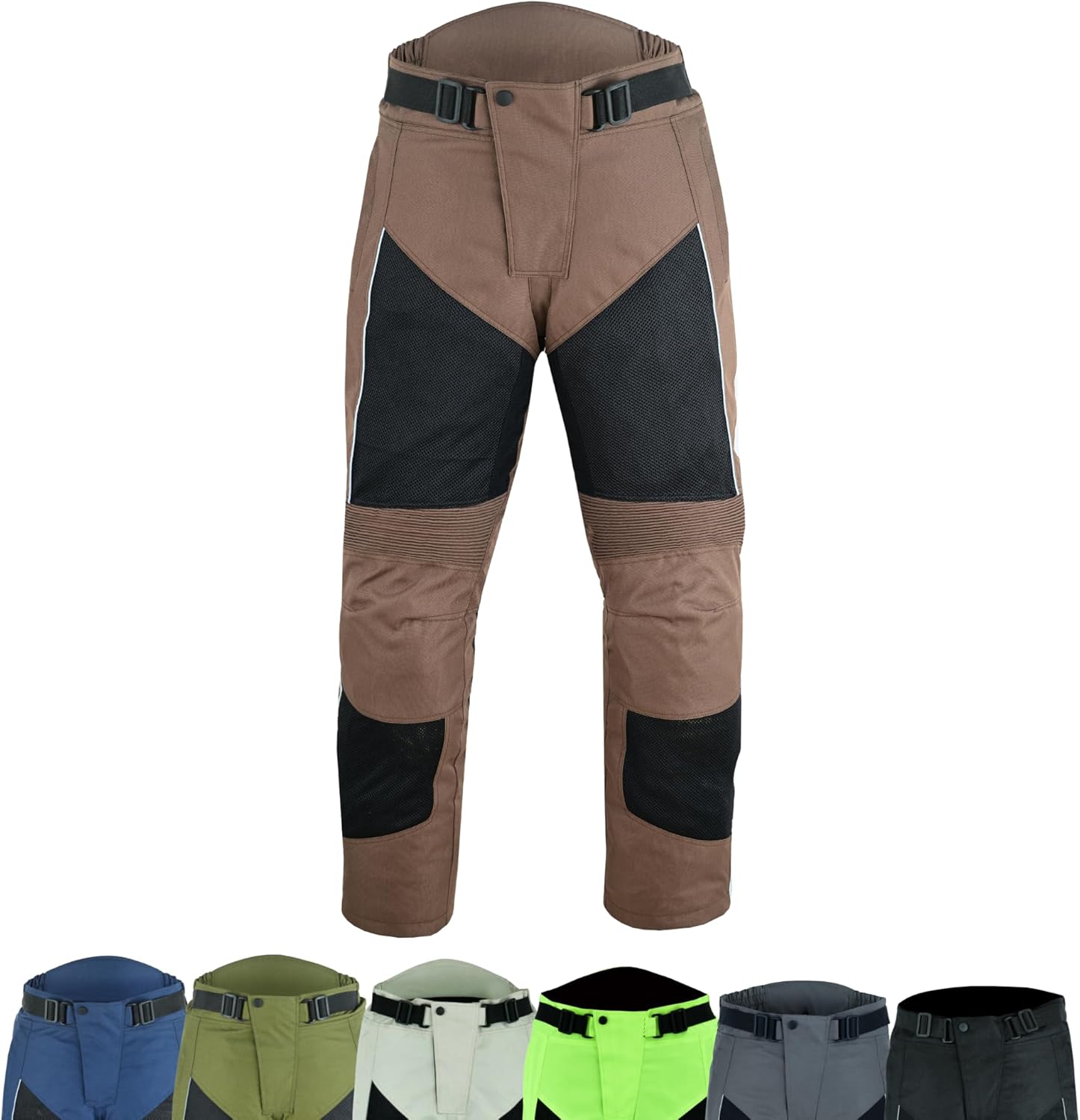 warrior gears Mens Air Mesh and 600D Cordura Textile Motorcycle Trousers CE Protective Armoured Textile Racing Motorbike Pants with Mesh and Waterproof Lining Breathable Bikers Textile Clothing