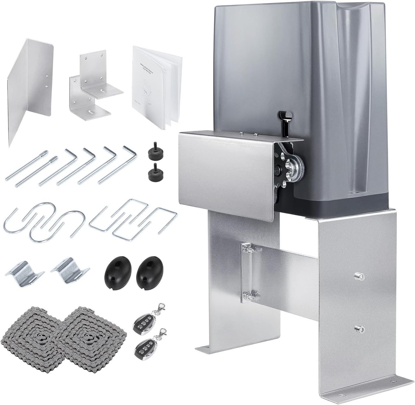 CO-Z 1800 lb Automatic Sliding Gate Opener with 2 Remote Controls, Electric Rolling Driveway Slide Gate Motor, Complete Gate Operator Hardware Security System Kit for Sliding Gate Up to 40 Feet