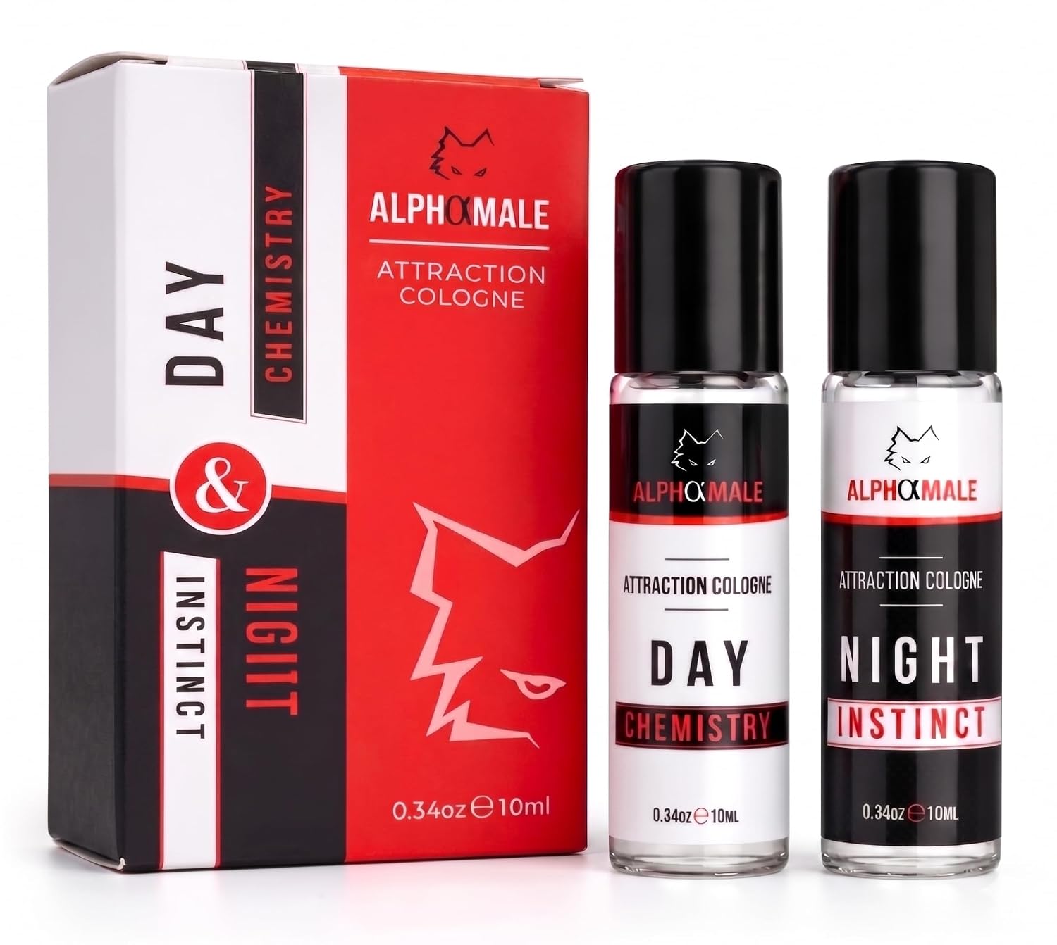 AlphaMale Premium Day and Night Pheromone Infused Cologne for Men 2 Pack