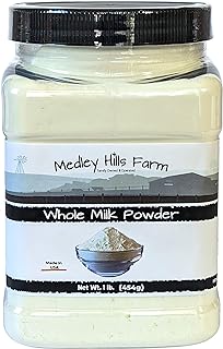 Whole milk powder By Medley Hills Farm in Reusable Container 1 lb. - Great dry milk powder for baking - Product of USA