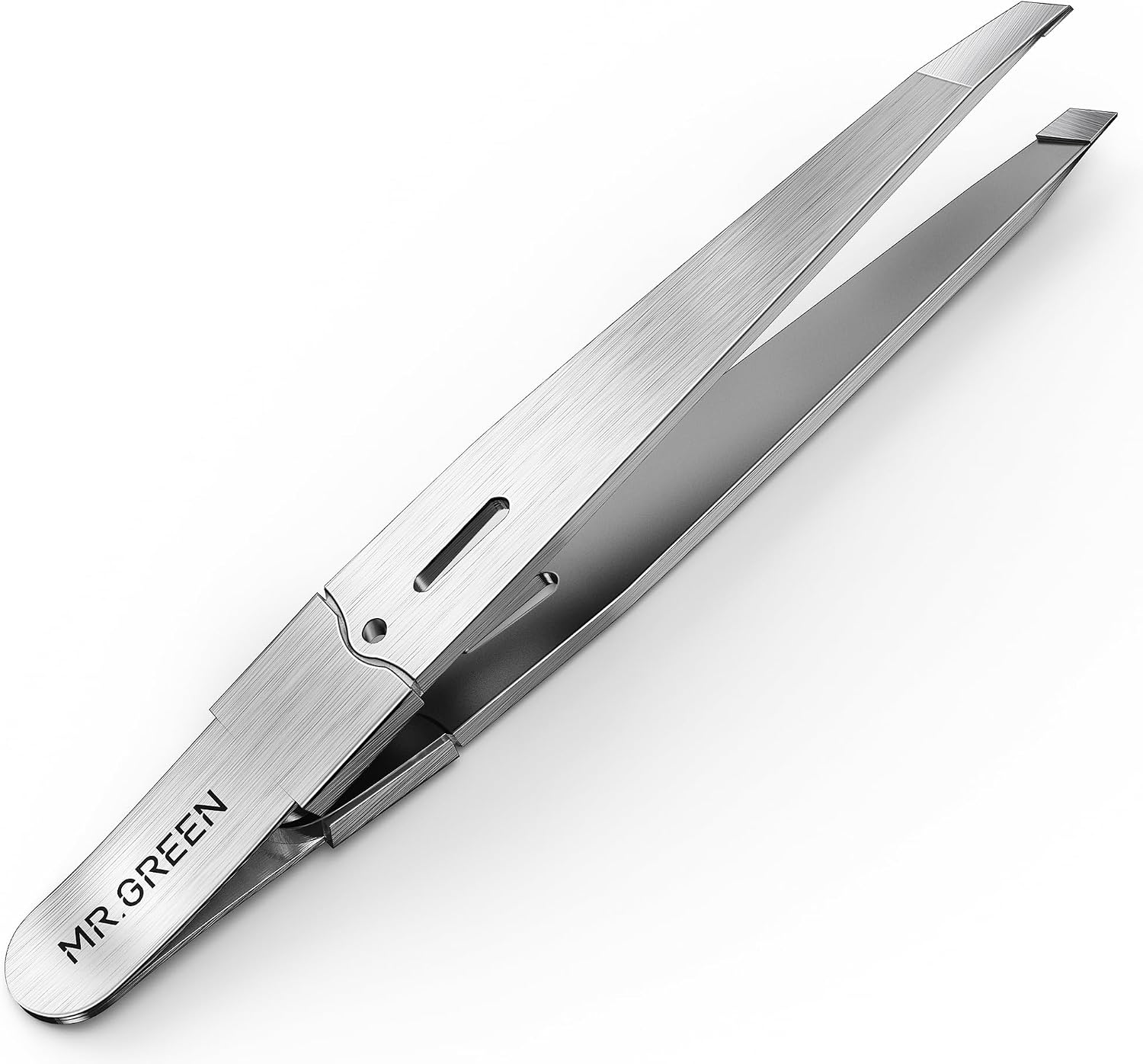 MR.Green Tweezers for Women Facial Hair, Professional Precision Eyebrow Tweezers for Women and Men, Stainless Steel Slanted Hair Removal Eyebrow Plucker Tweezer