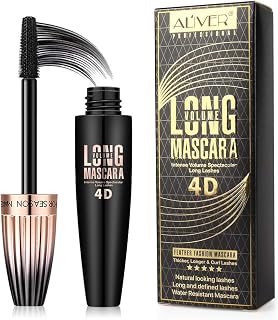 4D Silk Fiber Lash Mascara, Waterproof Long Lasting Mascara Black Volume and Length Natural, Exquisitely Full, Lengthening Thickening Softer Fuller Lashes Amplify Smudge-Proof Eyelash Mascara,1 Pack