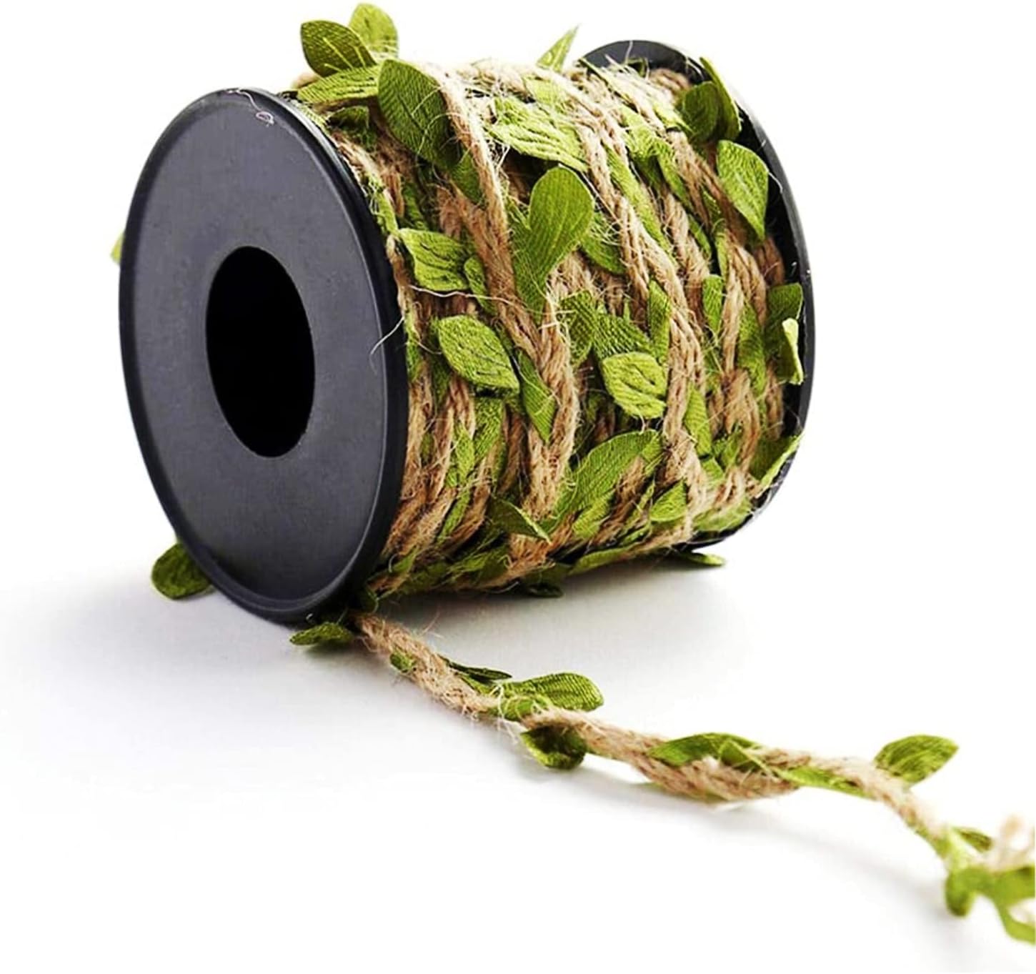 33 feet Natural Twine Green Leaf Jute 3ply 2MM Rope Hemp Burlap Ribbon String Heavy Duty Hanging Gardening Decoration or for Arts and Crafts