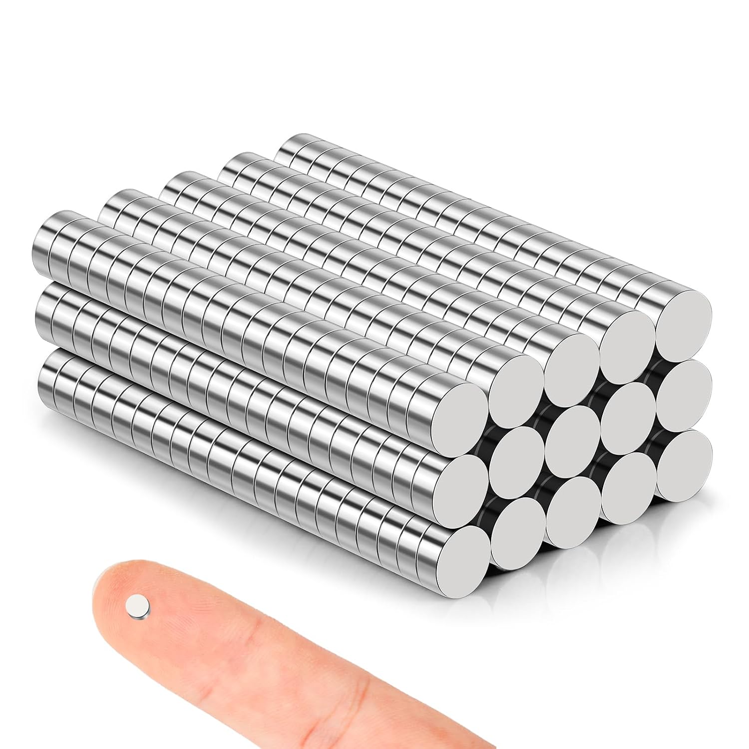 BEST CHOICE MAGNETS 300 Pack Small Magnets, 4x2mm Refrigerator Magnets | Rare Earth Magnets Neodymium Magnets for Crafts, Whiteboard, Kitchen Cabinet, 3D Printing