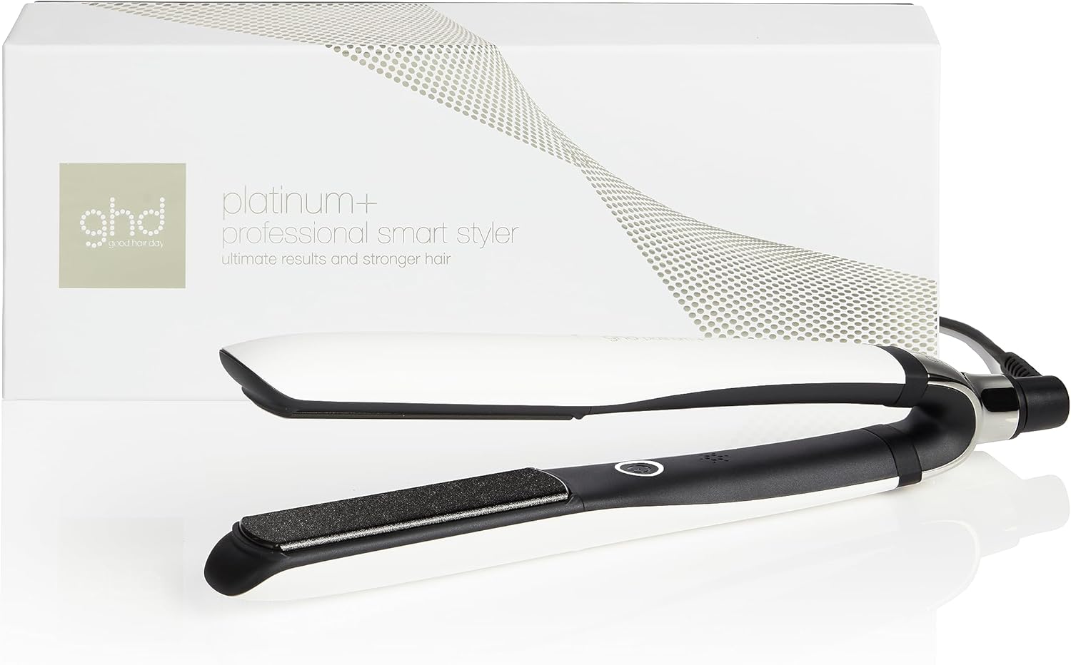 ghd Platinum+ Hair Straightener & Professional Styler - More Strength, Shine & Colour Protection - for All Hair Types - (UK Plug)
