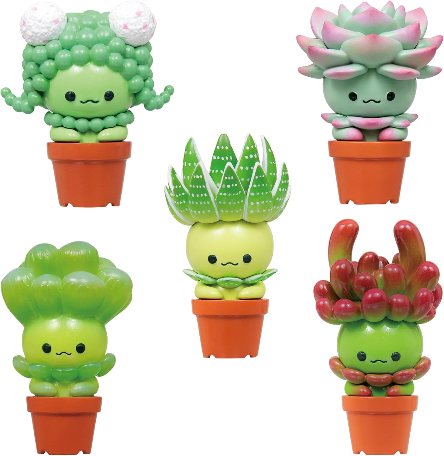 Tokyo Succulent Friends Blind Box Plastic Toy- Blind Box Includes 1 of 5 Collectable Figurines - Fun, Versatile Decoration - Authentic Japanese Design - Made from Durable Plastic