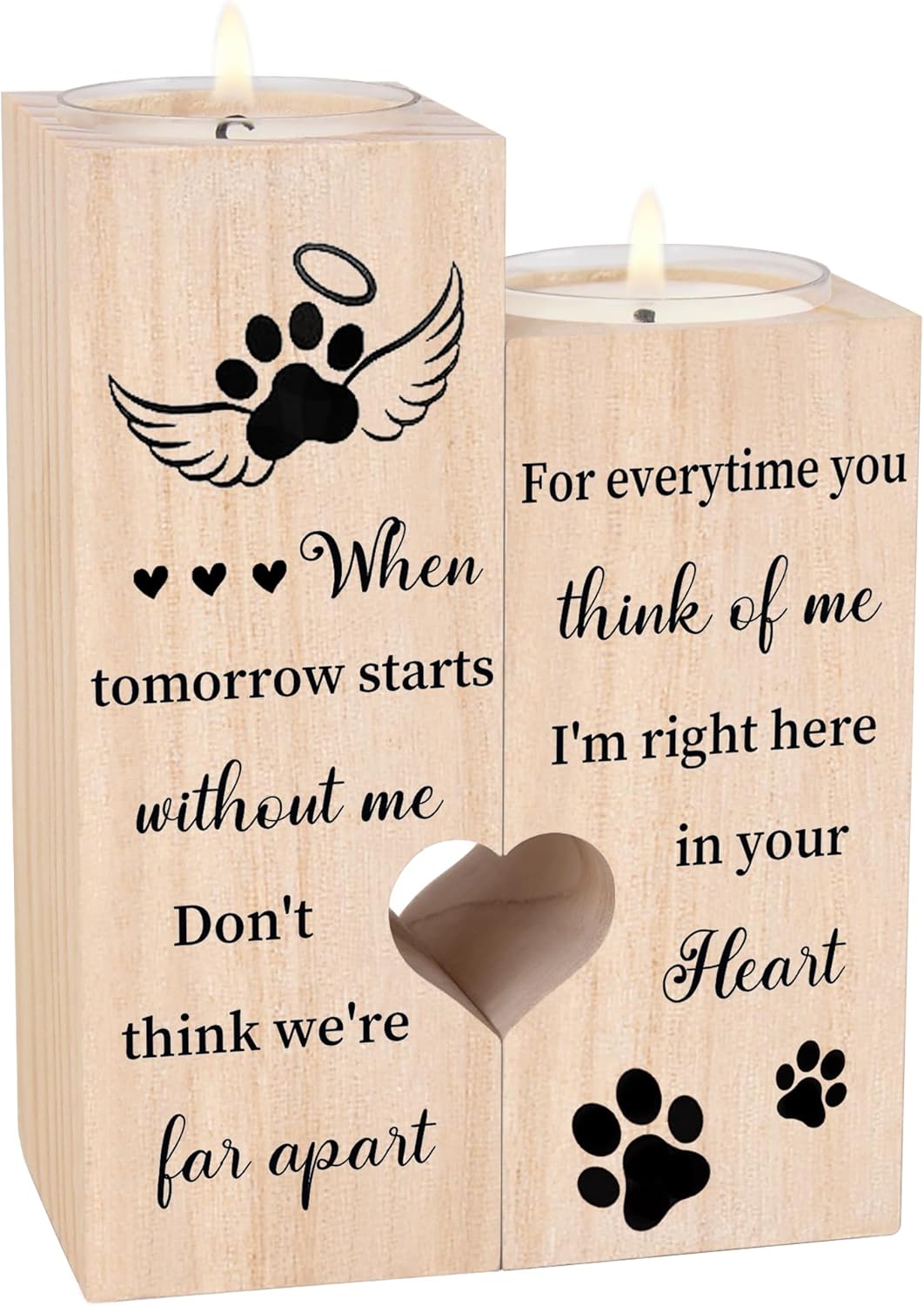 Pet Memorial Gifts for Dogs, Candle Holders - Loss of Dog Sympathy Gift, Loss of Pet