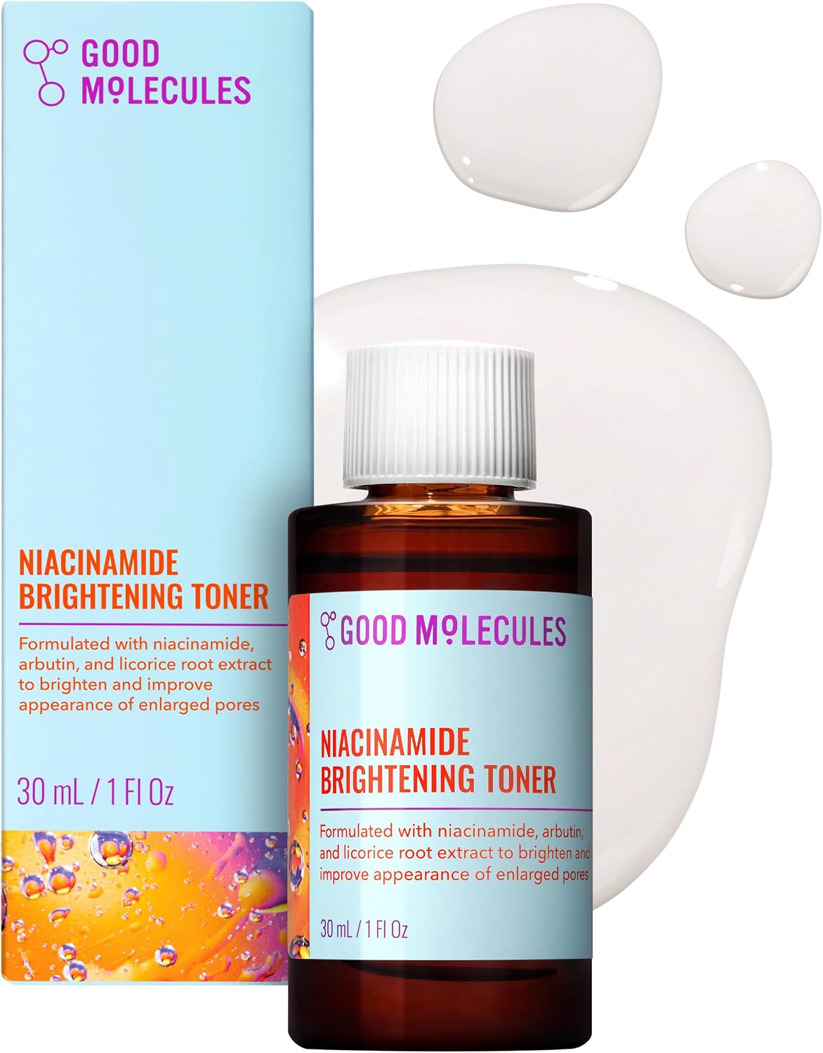 Good Molecules Niacinamide Brightening Toner, Travel Size, 1 fl oz