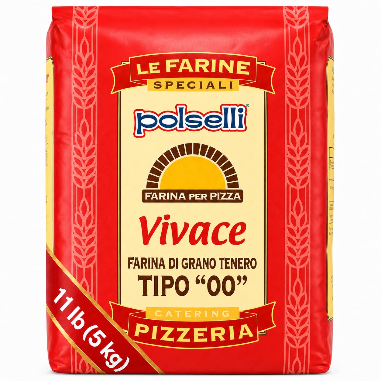 POLSELLI Vivace, Type 00 Double Zero Flour, Artisan Pizza Dough Mix, 5 kg