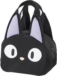 Skater Kiki's Delivery Service Mini Die Cut Black Lunch Bag with Zip Closure - Jiji