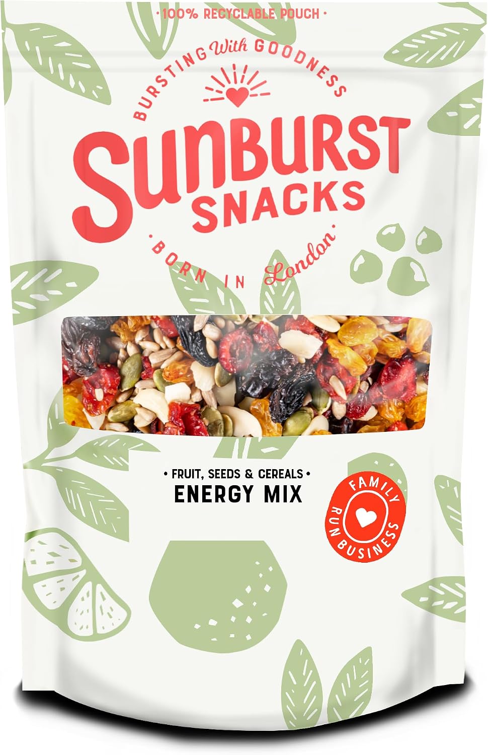Sunburst Snacks Raw Energy Mix of Nuts, Seeds & Dried Fruit 500g