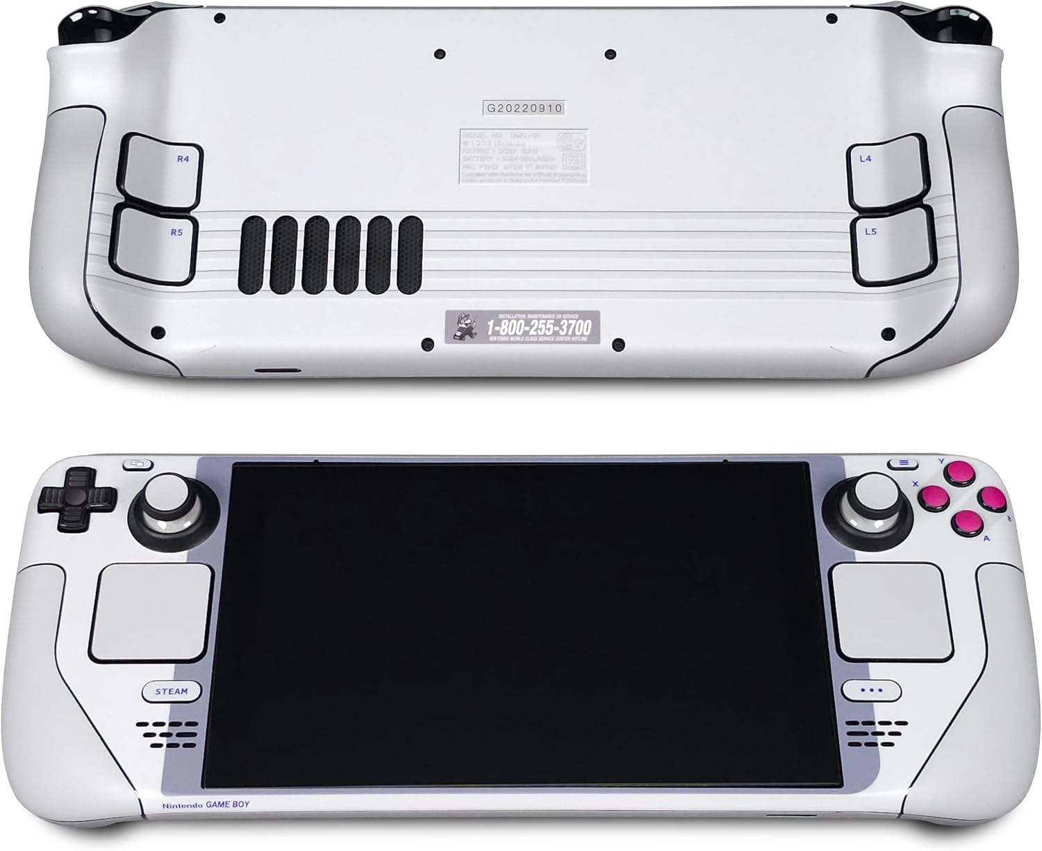 Steam Deck matte skin, Retro Gameboys edition, Full wrapping matte vinyl skin for Steam Deck (Designed by POP SKIN), Compatible with Both Steam Deck LCD Version and OLED Version.