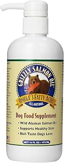Grizzly Wild Alaskan Salmon Oil Dog Food Supplement Omega 3 Fatty Acids, 16 oz