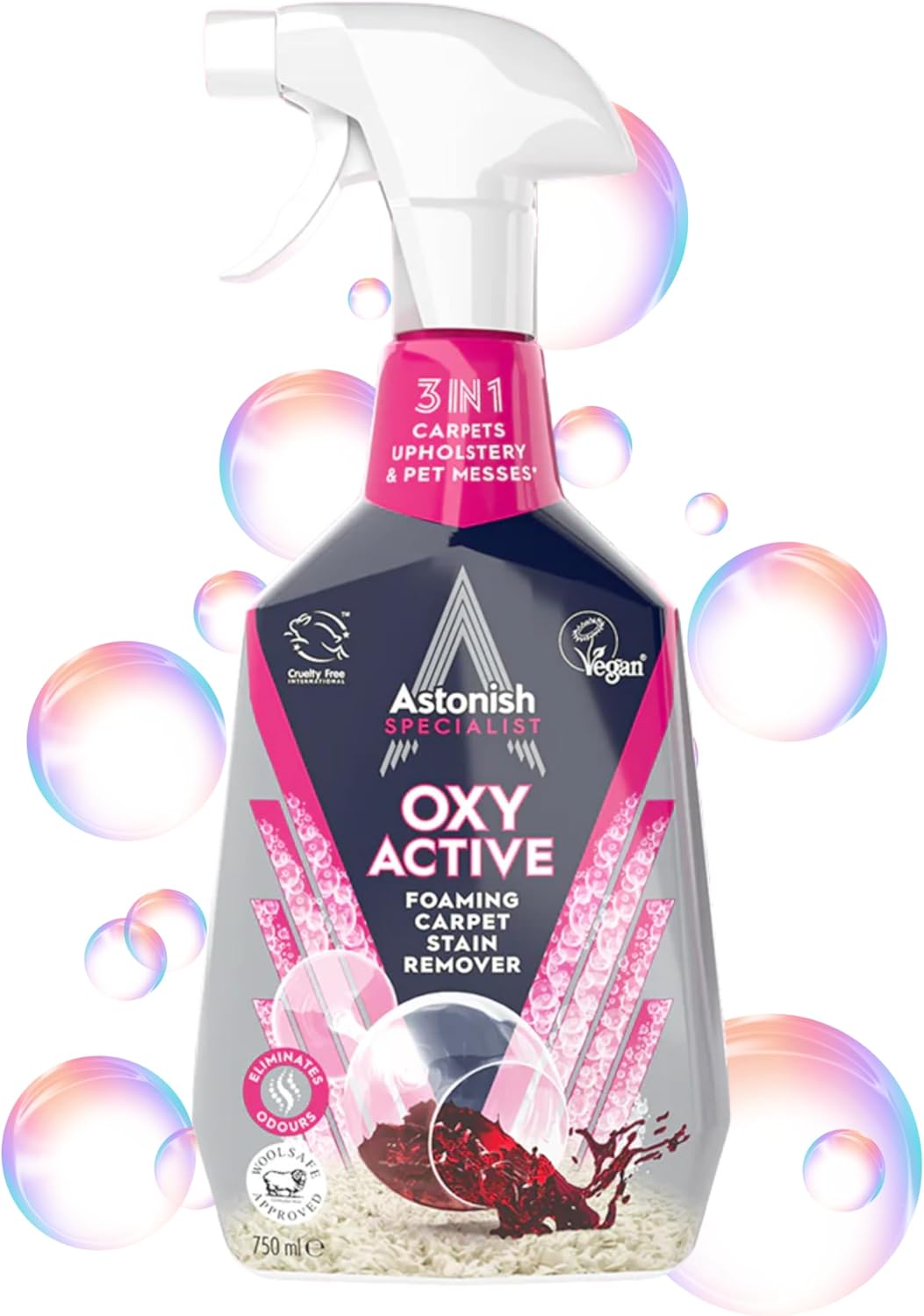 Astonish Oxy Active foaming carpet stain remover 750ml