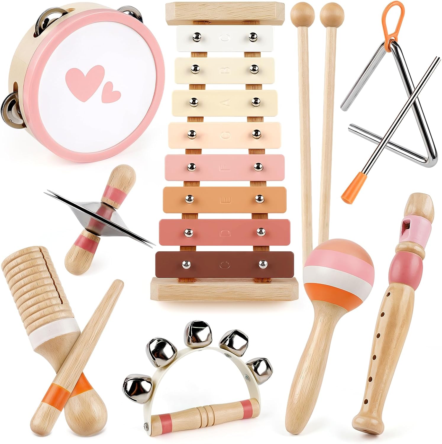 Kids Musical Instruments Musical Toy Xylophone Maracas Girl Toys Baby Wooden Baby Toys for Girl Boy Gifts