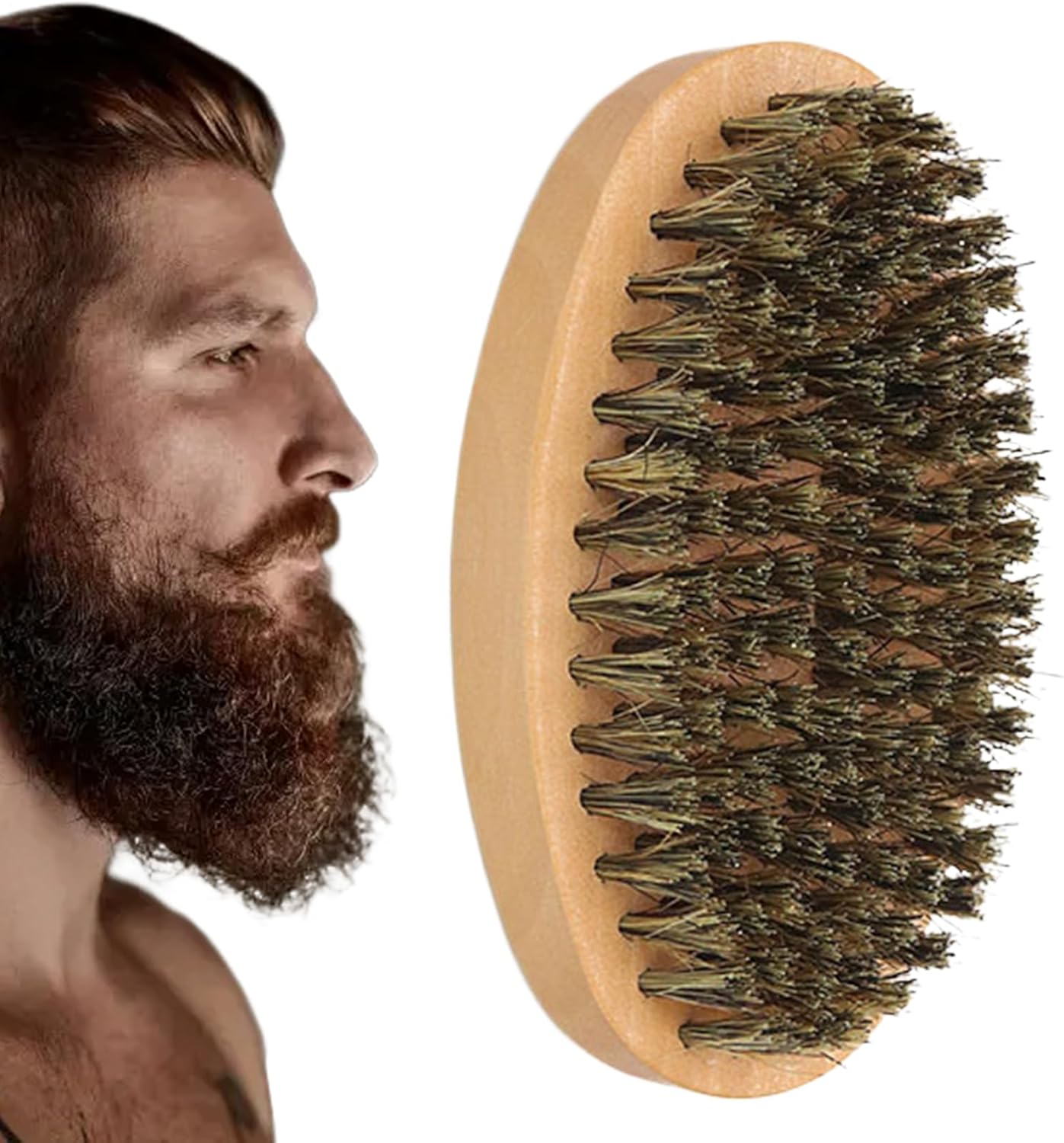 Beard Brush for Men - Mustache Shaping Tools With Soft Bristles,Anti-Slip Beard Shaping Care Aid for Business Trip Home Traveling Outdoor Apartments