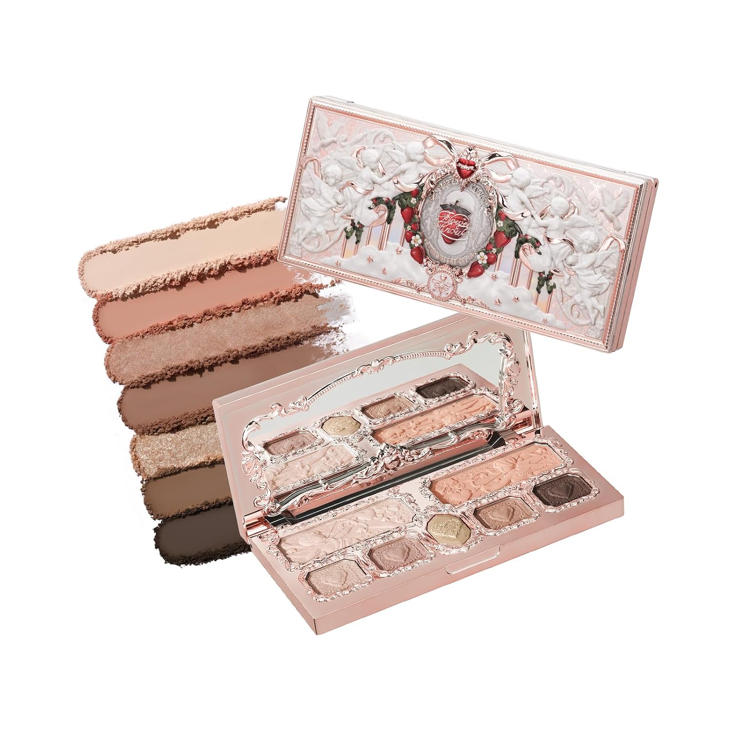 Flower Knows Strawberry Cupid Makeup Palette, Warm Nude Brown