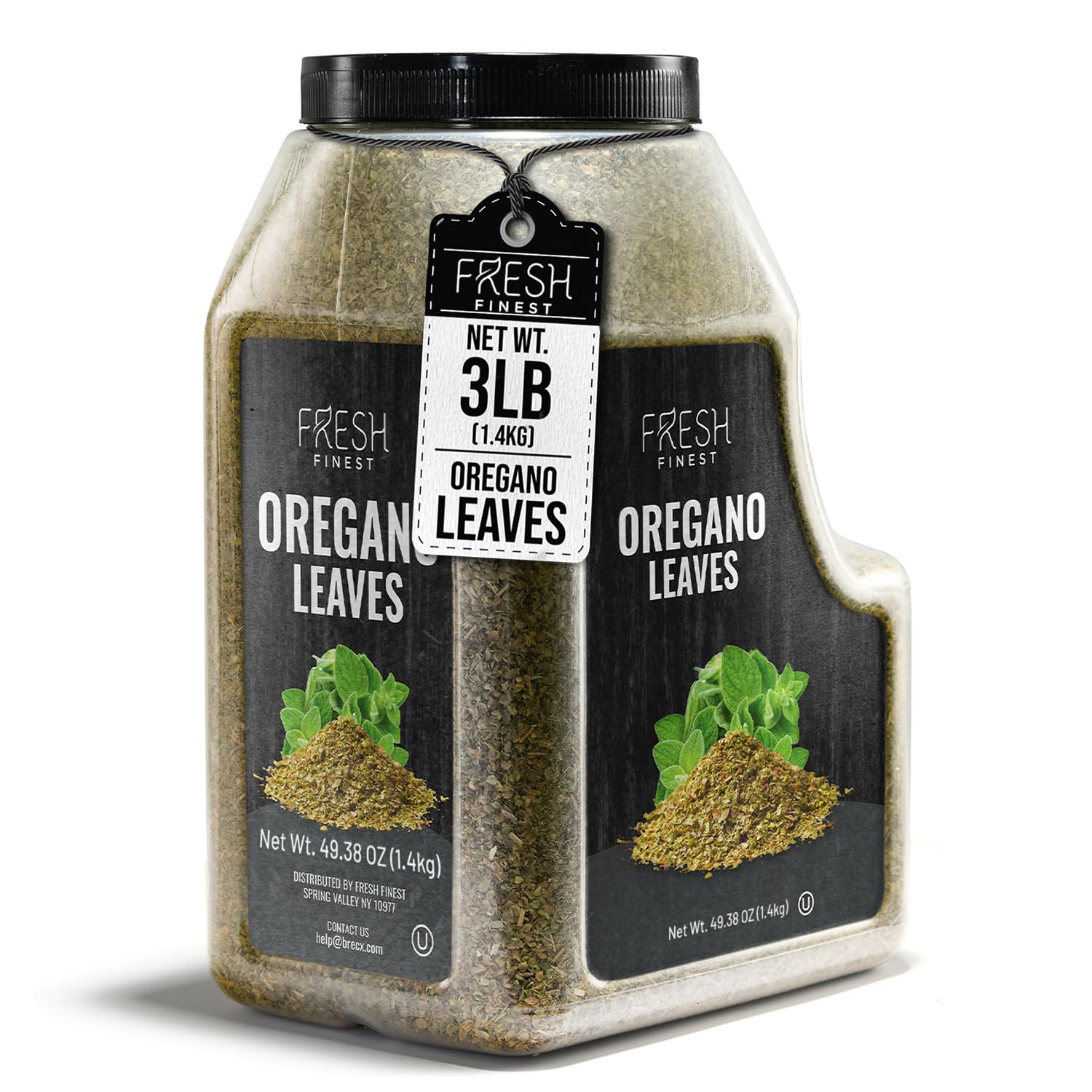 Fresh Finest Oregano Spice 49.38 oz – Premium Dried Oregano Leaves Bulk, All-Natural, Non-GMO, Gluten-Free, Kosher – Perfect for Cooking, Seasoning & Garnishing