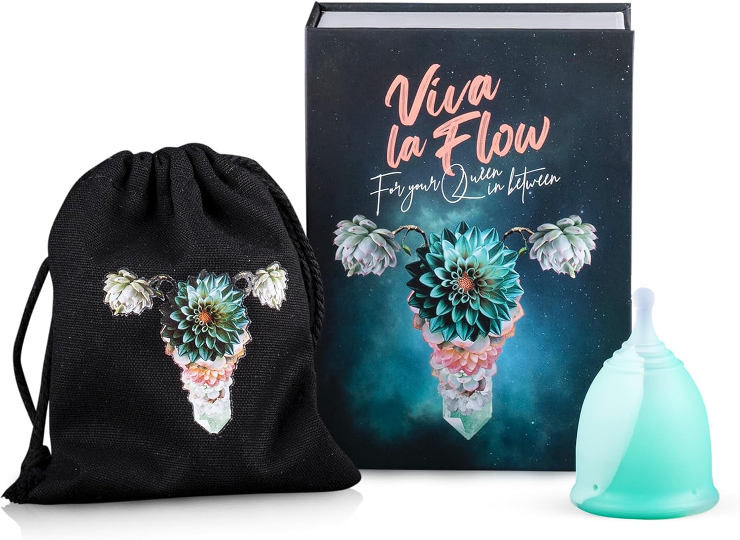 Reusable Menstrual Cup -100% Medical Grade Silicone - No Metals or Toxins - Soft & Comfortable Period Care - Leak Free - 10 Hours of Protection -Size A-Minted