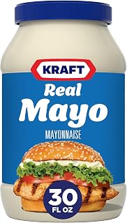 Kraft Real Mayo Creamy & Smooth Mayonnaise - Classic Spreadable Condiment for Sandwiches, Salads and Dips, Made with Cage-Free Eggs, For a Keto and Low Carb Lifestyle, 30 fl oz Jar