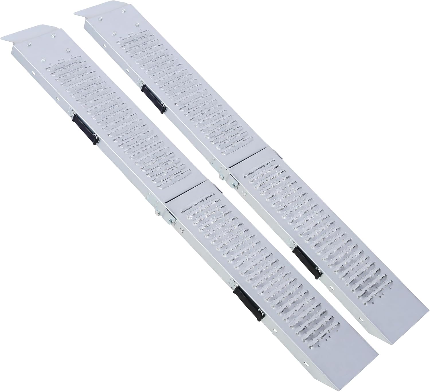 Loading Ramps, 950 lbs Max Folding Ramp for Moto and Bike Access ramp, Resistant and Convenient Size 71'' x 9'', Silver