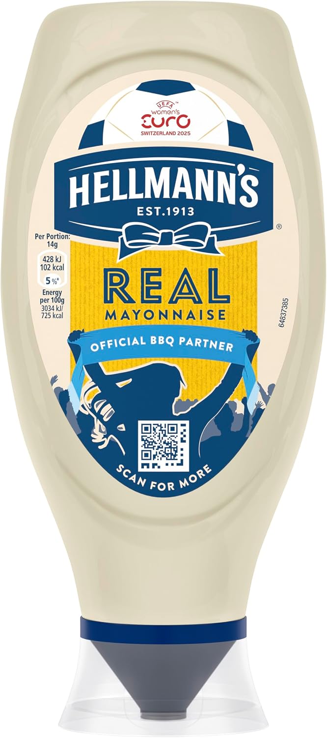 Hellmann's UEFA WOMEN'S EURO 2025* Limited Edition Mayonnaise Squeeze Bottle Mayo for Burgers, Sandwiches and Salads 750 ml