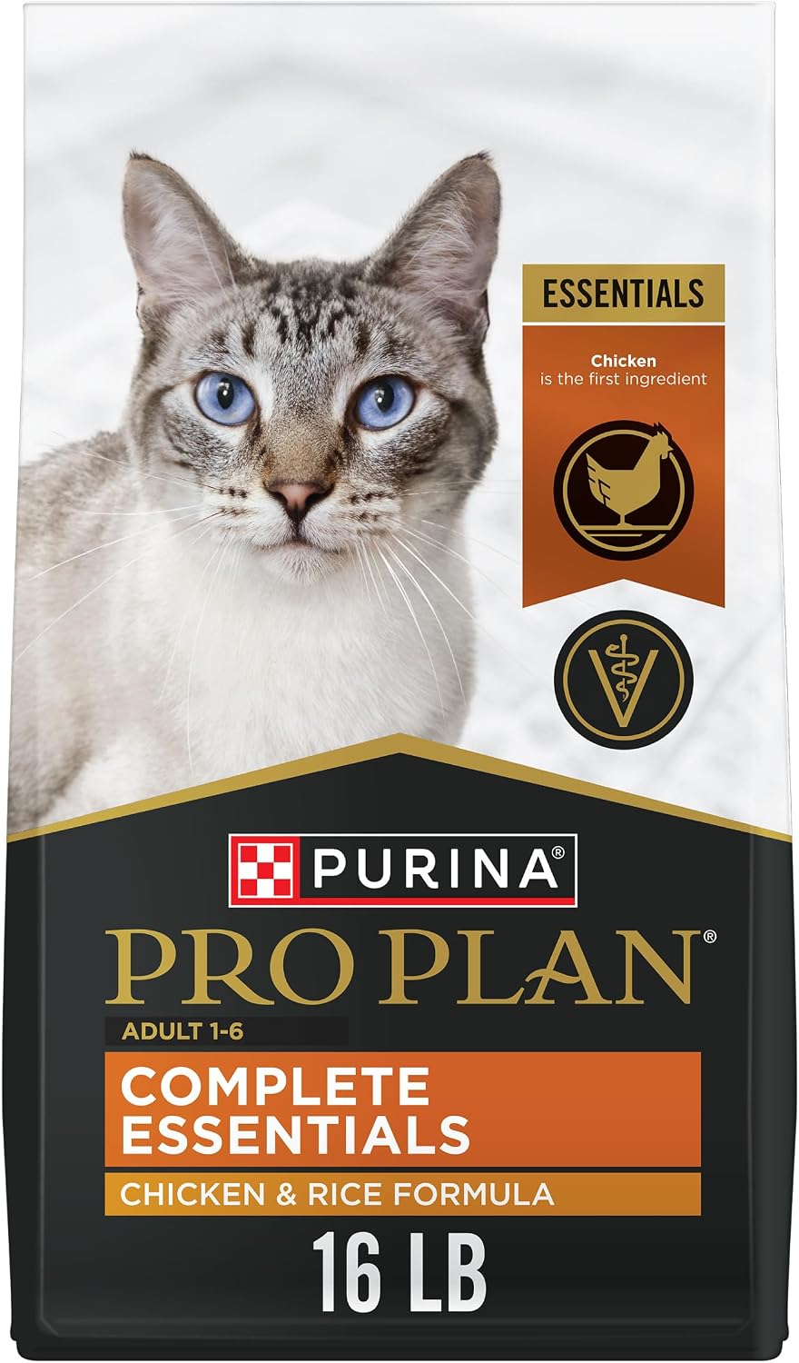 Purina Pro Plan High Protein Cat Food with Probiotics, Chicken, 16 lb Bag