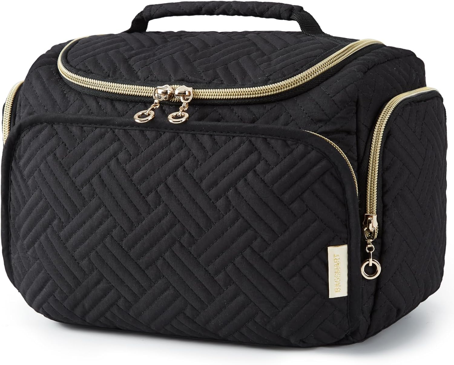 BAGSMART Travel Toiletry Bag, Large Wide-open Travel Bag for Toiletries, Makeup Cosmetic Travel Bag with Handle