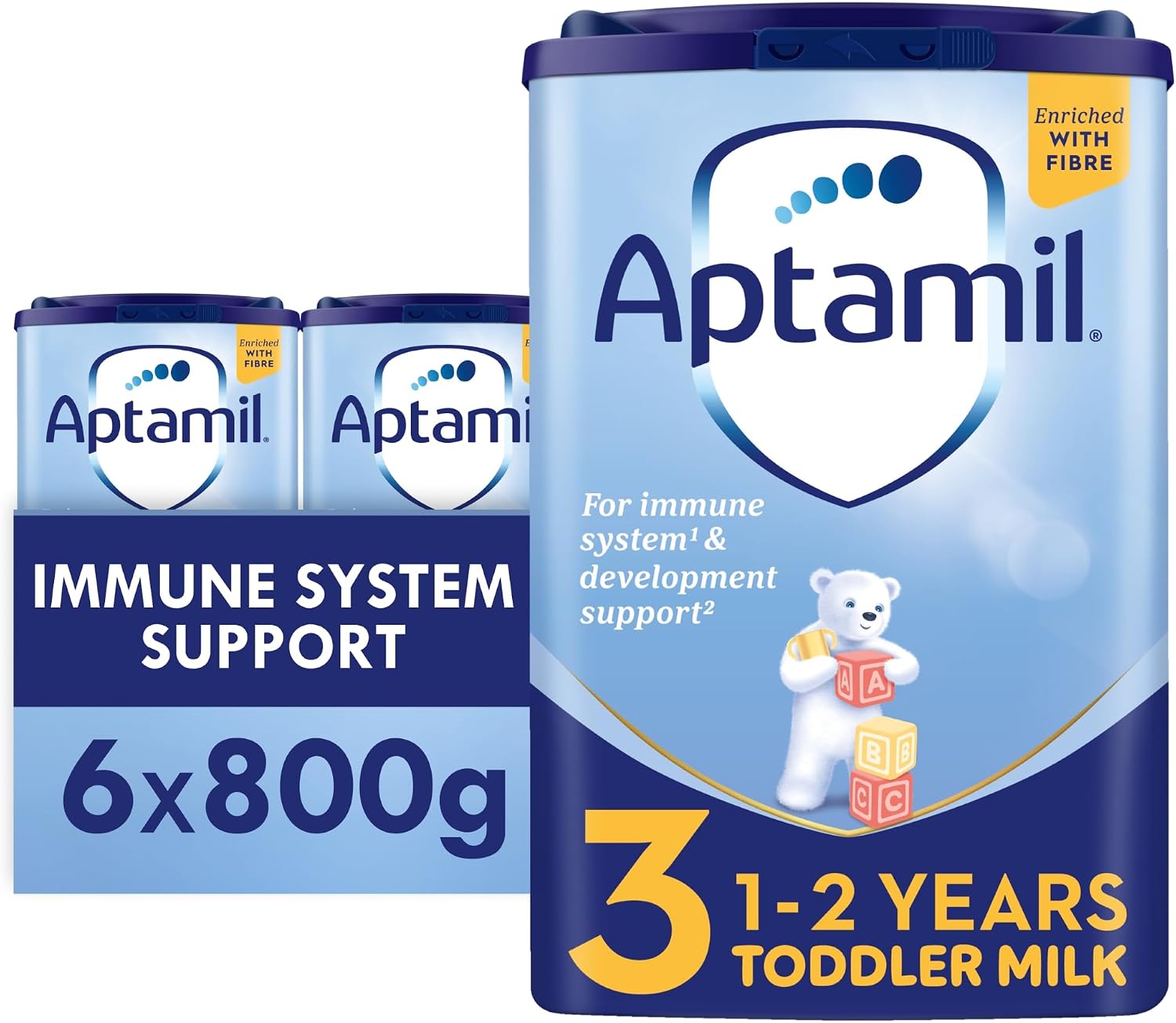 Aptamil 3 Toddler Baby Milk Powder Formula, 1-2 Years, 800g - Packaging Ma