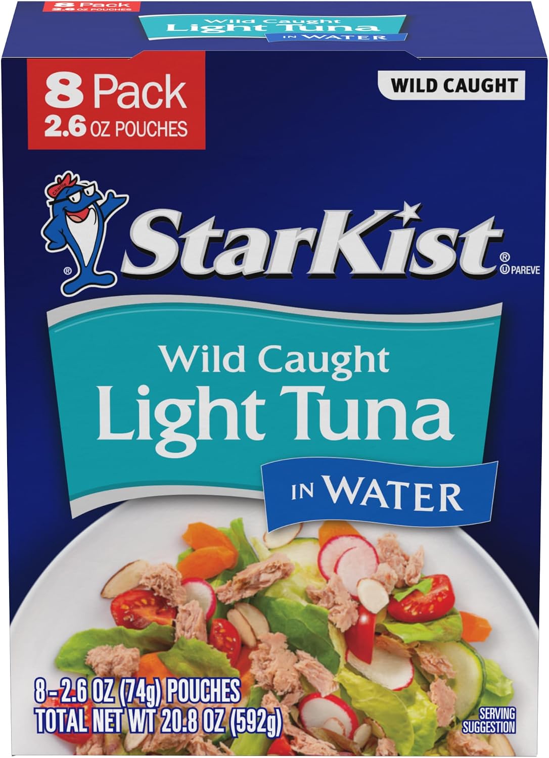 StarKist ~ Chunk Light Tuna in Water ~ 2.6oz Pouches ~ Box of 8