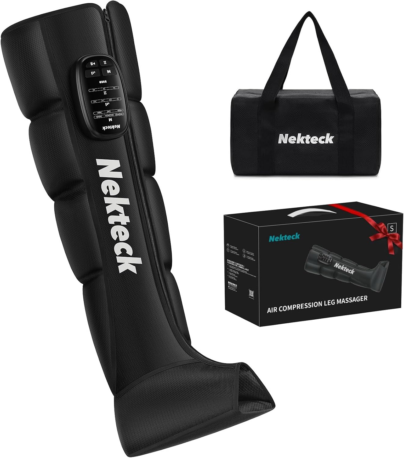 Nekteck Cordless Leg Massager for Circulation & Pain Relief, (1-Pack) Small