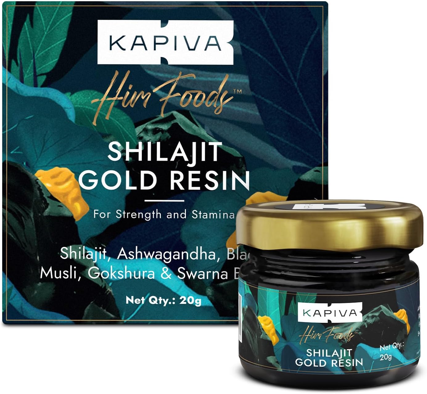 Kapiva Shilajit Gold Resin - 20g | Helps in Boosting Stamina | Contains 24 Carat Gold | 100% Ayurvedic