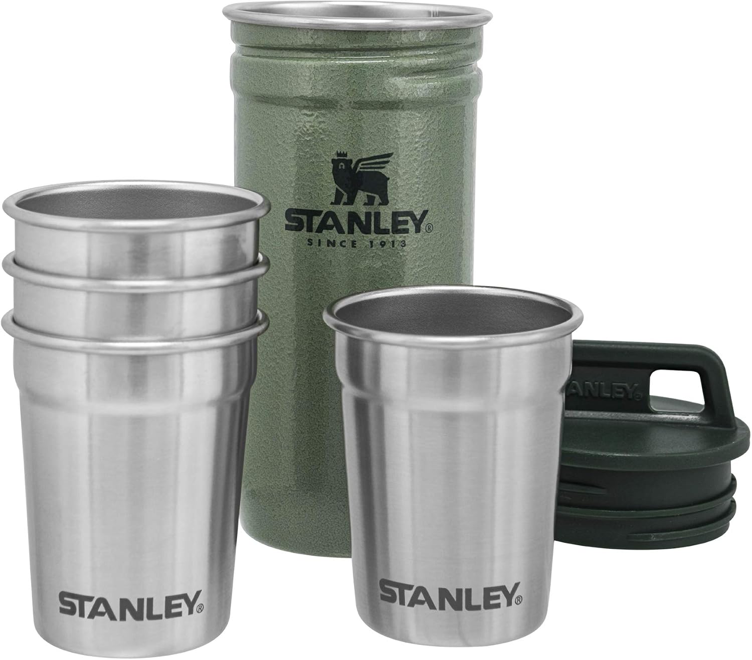 STANLEY Nesting Adventure Shot Glass Set, 2 oz, Hammertone Green