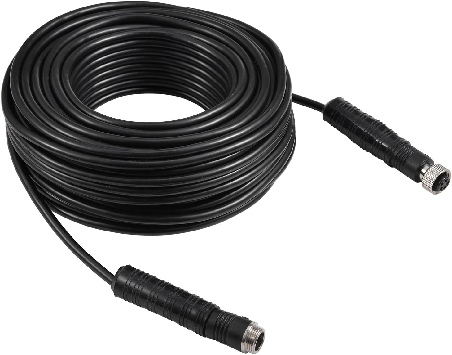 DALLUX Backup Camera Cable 4PIN Video Power Aviation Extension Wire for Vehicle Car Camper Bus Van Truck Motorhome Trailer RV Reverse Rearview Monitor CCTV System Waterproof Shock Proof 5m 16.4ft