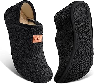 ATHMILE House Slippers for Women Men Indoor Barefoot Slippers Socks Furry Slip on House Shoes Cozy Comfy Slippers for Home Bedroom Travel Yoga