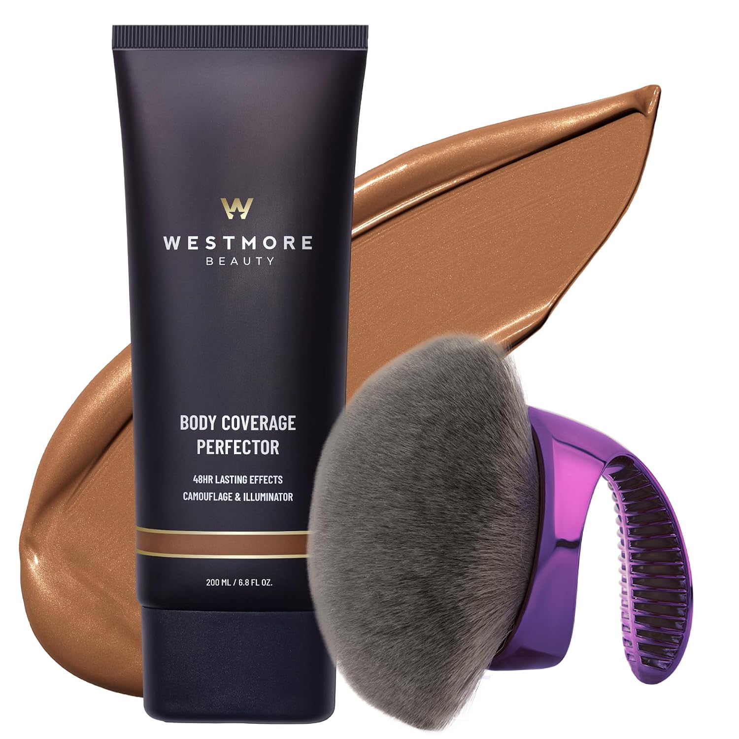 Westmore Beauty Body Coverage Perfector & Brush - Waterproof Leg Makeup- 3W