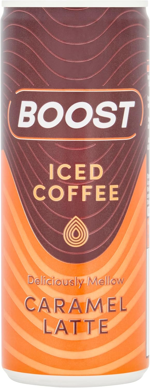 Boost Iced Coffee Caramel Latte Drink, 12 Pack, 250ml Cans