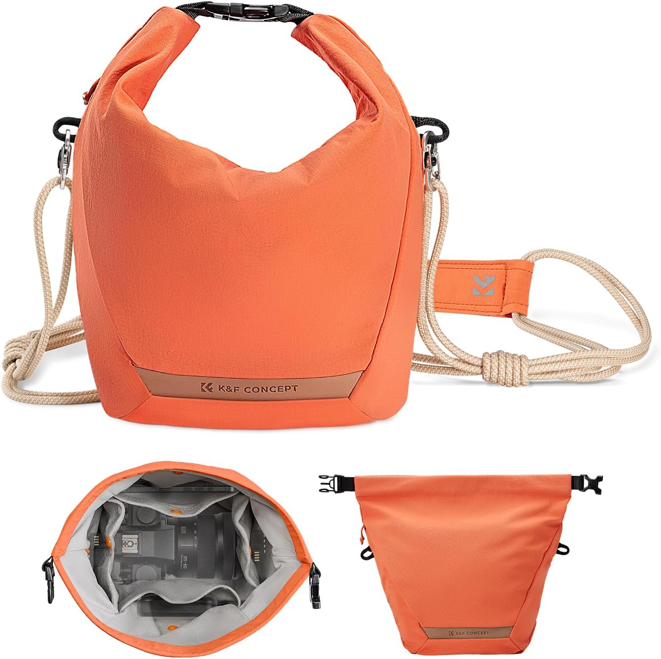 K&F Concept Camera Sling Bag Small Camera Compact Case, Lightweight Soft Camera Pouch Handbag for Urban Street Photography