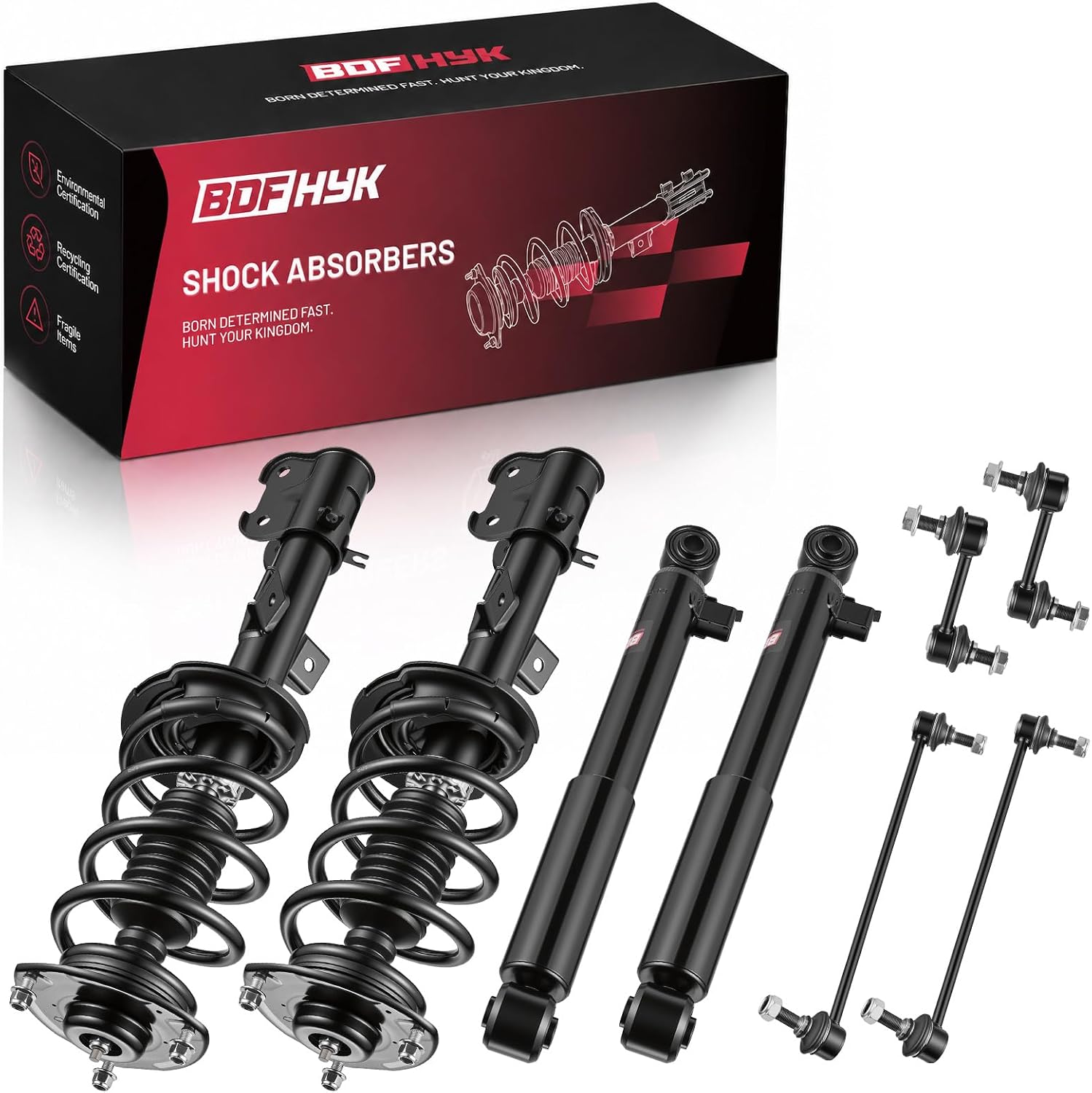 BDFHYK 8pcs Struts Shocks Kit 172712 349217 for Kia Sorento 2011-2013