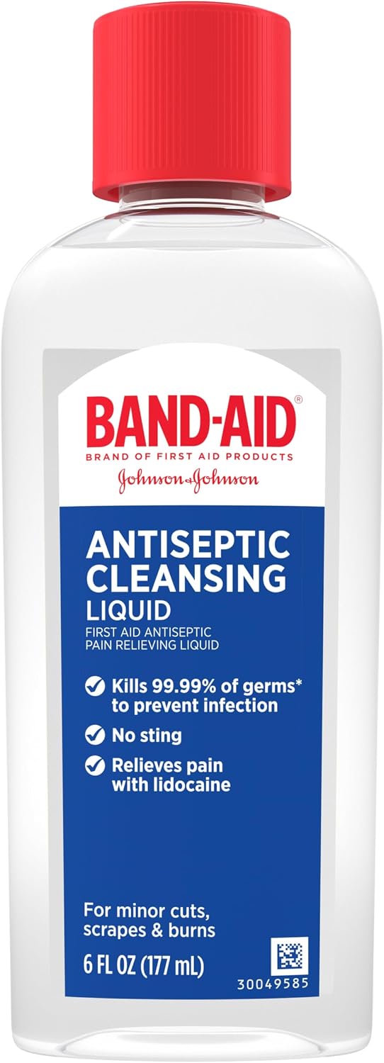 BAND-AID Brand Antiseptic Cleansing Liquid, 6 Fl. Oz