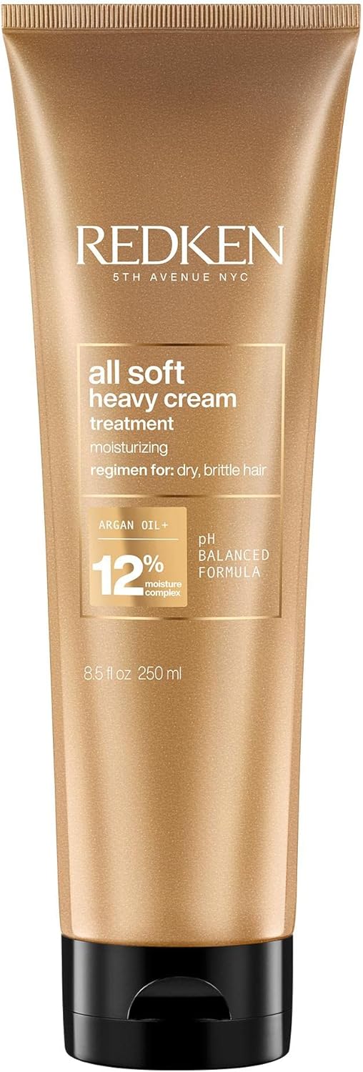 REDKEN All Soft Heavy Cream Treatment, Hair Mask with Argan Oil, For Softer Smoother Hair 250 ml