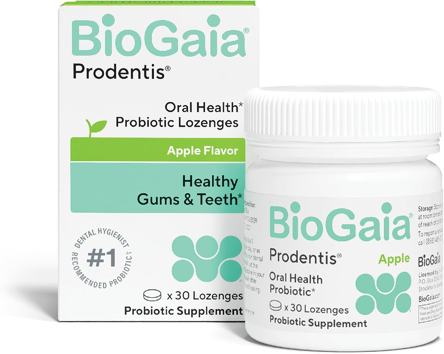 BioGaia Prodentis Oral Probiotics for Teeth & Gums and Bad Breath | Apple